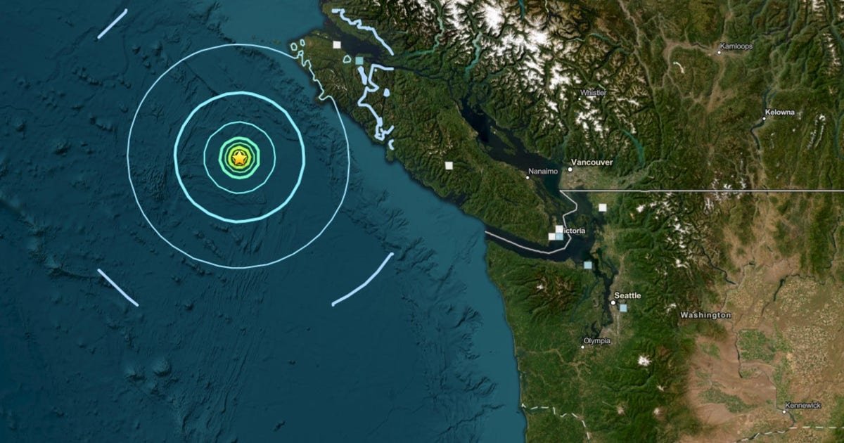 Magnitude 5.6 earthquake near Vancouver Island felt in WA