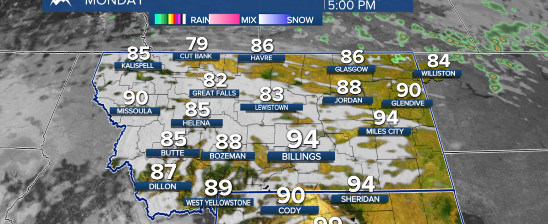 Much higher than average humidity could mean heavy rain