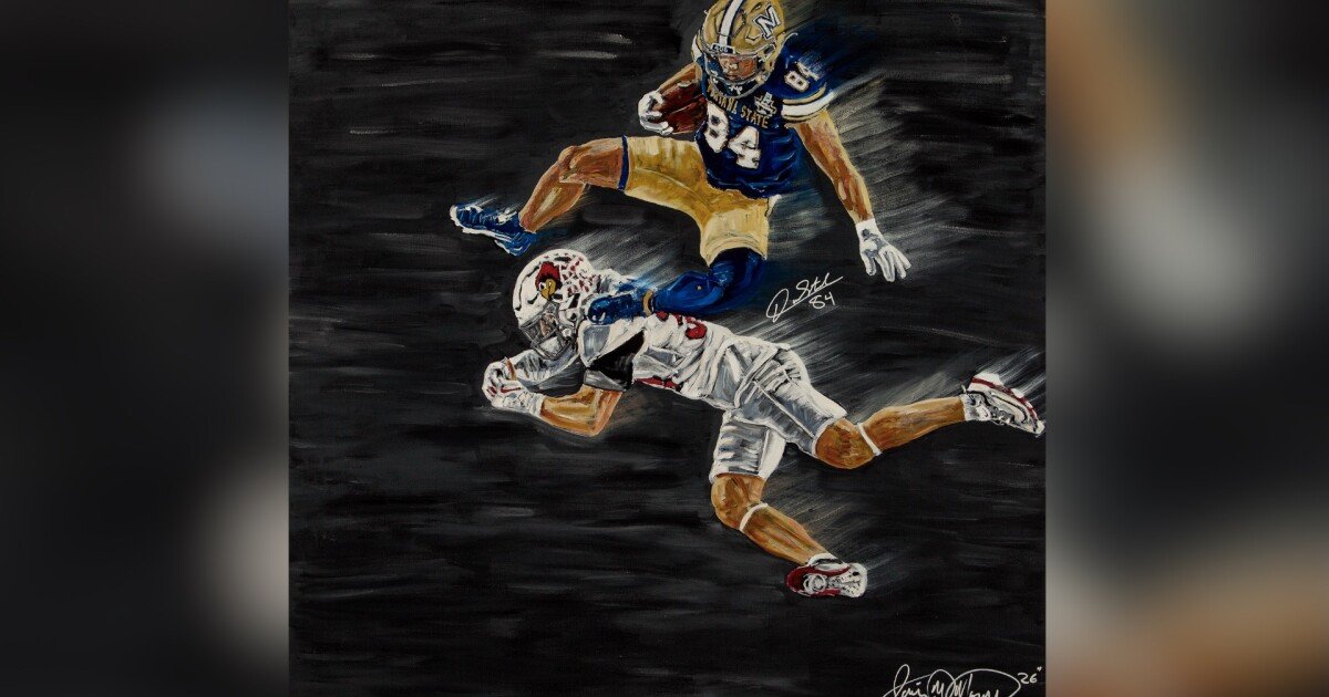 Bozeman artist turns Bobcat championship glory into canvas gold